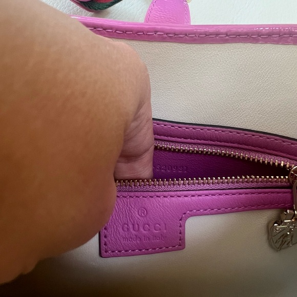 NEW GUCCI JACKIE SMALL SHOULDER BAG PINK LEATHER - Picture 11 of 11